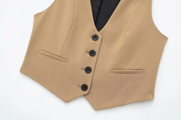 Gilet tendance beige – Image 4